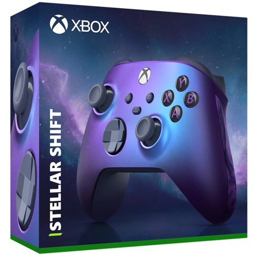 Microsoft Xbox Stellar Shift (Fekete & Lila) Series S / X kontroller vezeték nélküli (használt) 